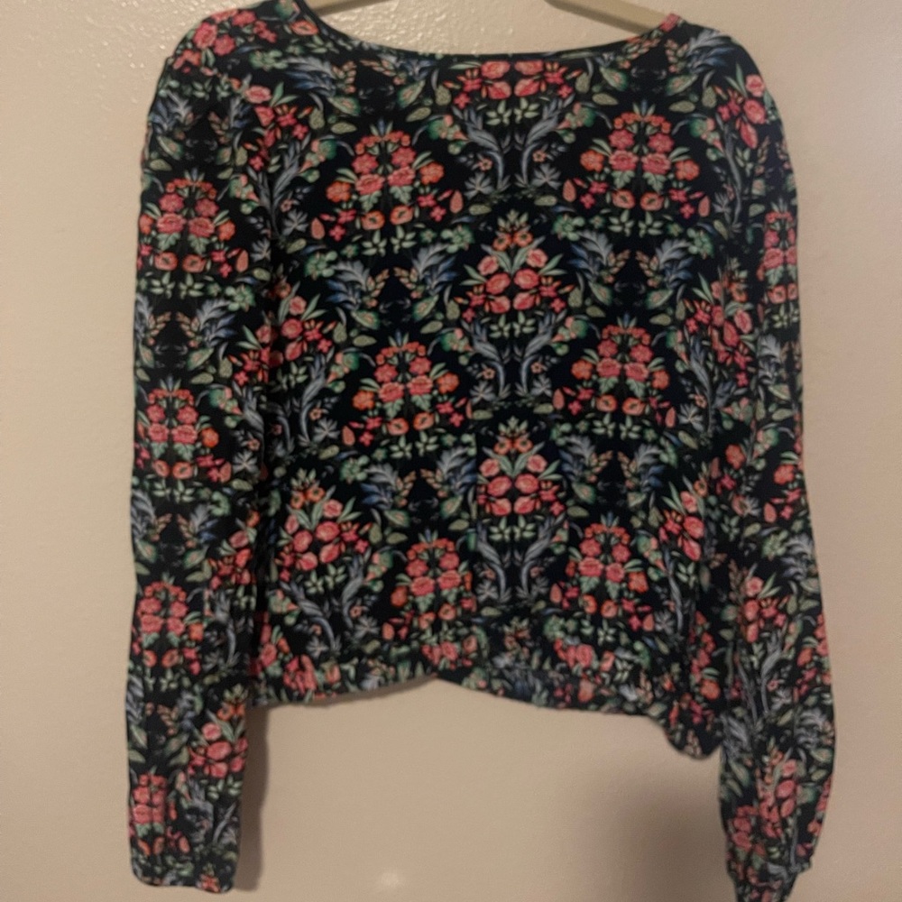 Lord Floral Crop Blouse, reversible